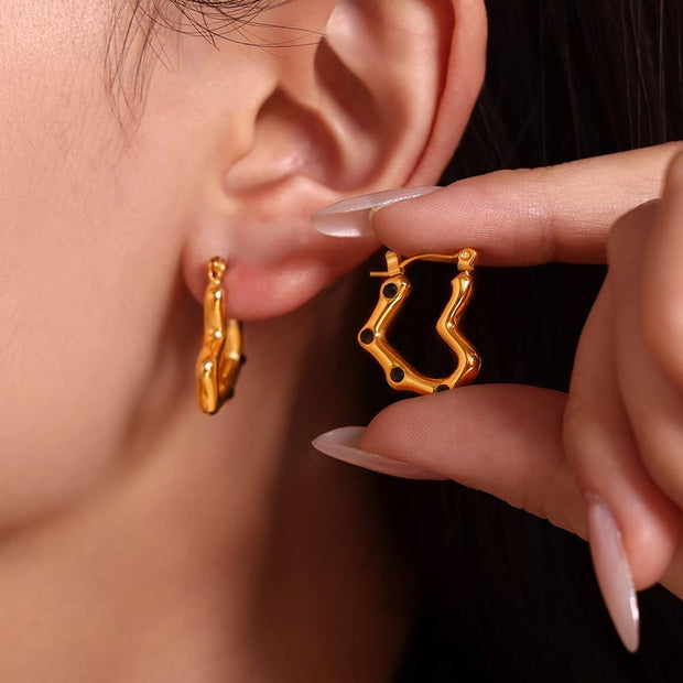 Polka Dots Heart Earring