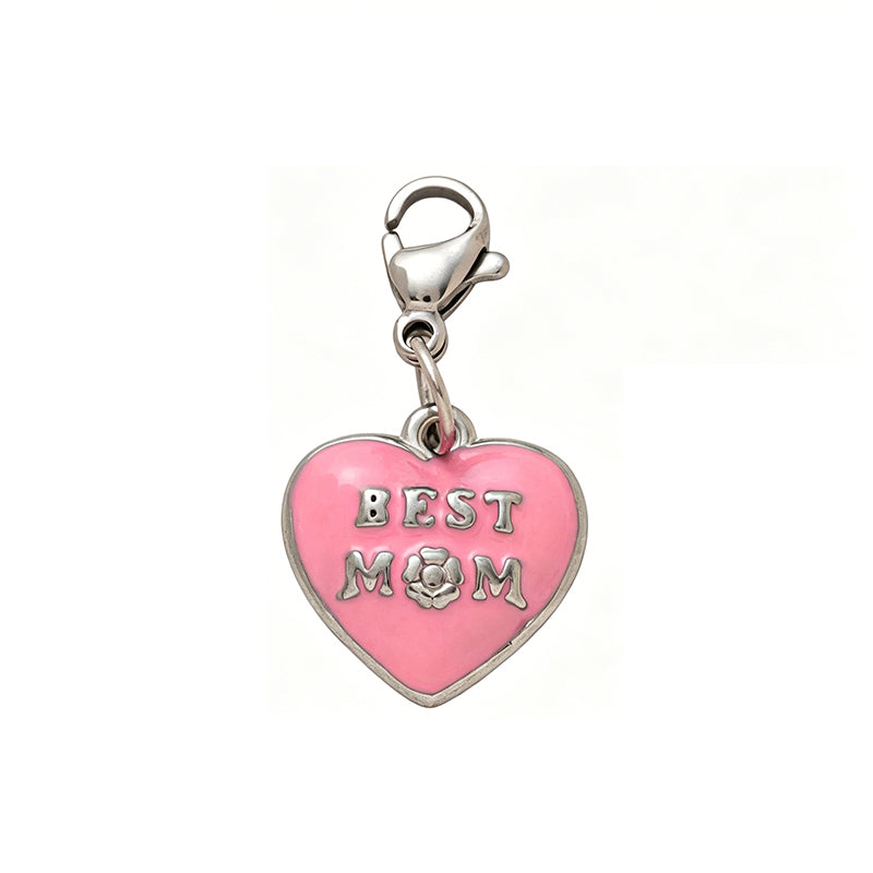 Pink Heart Lock DIY Shoe Charm 18K Gold Steel JX26041249GK