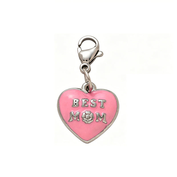 Pink Heart Lock DIY Shoe Charm 18K Gold Steel JX26041249GK