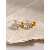 Two Tone Ball Stud Earring