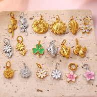 Delicate Rose Sunflower Pendant Necklace Bracelet Charm