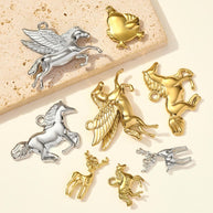 Unicorn Pegasus Pendant | Fantasy Dream Deer Steel Charm