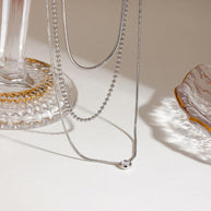 Stainless Steel Multi Strand Chain Necklace
