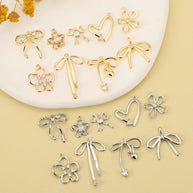 Gold Plated Bow Pendant | 18K Gold Jewelry Finding