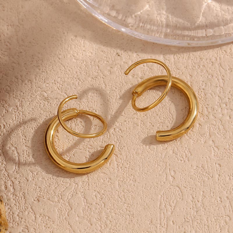 Twisted Double Layer Earring