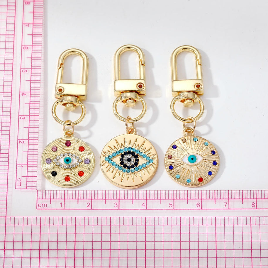 Evil Eye Keychain | Bohemian Rhinestones Charm | Sparkle