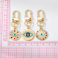 Evil Eye Keychain | Bohemian Rhinestones Charm | Sparkle