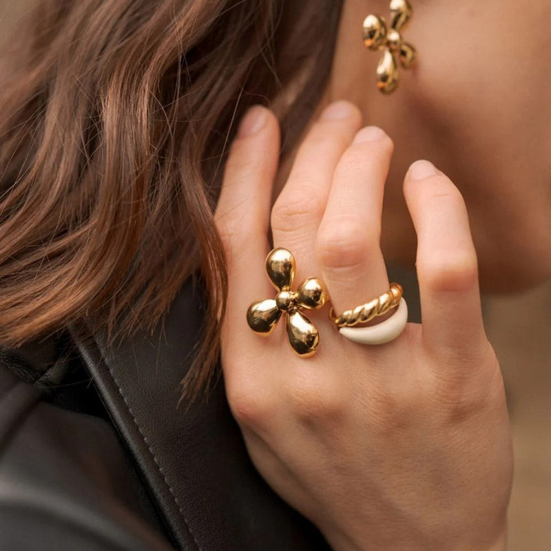 Flower Open Ring