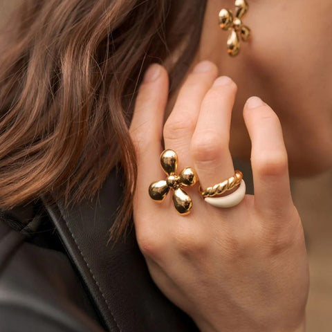 Flower Open Ring
