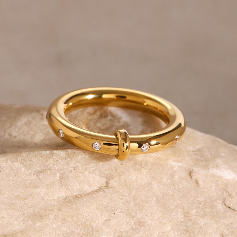 Gold Plated Stainless Steel Ring Band