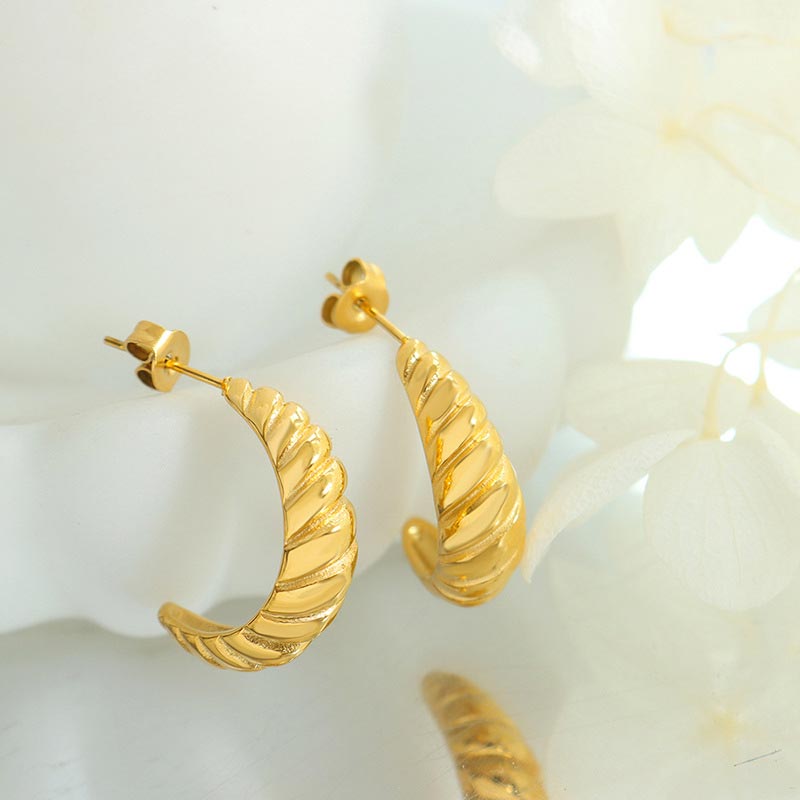 Croissant Gold Earrings