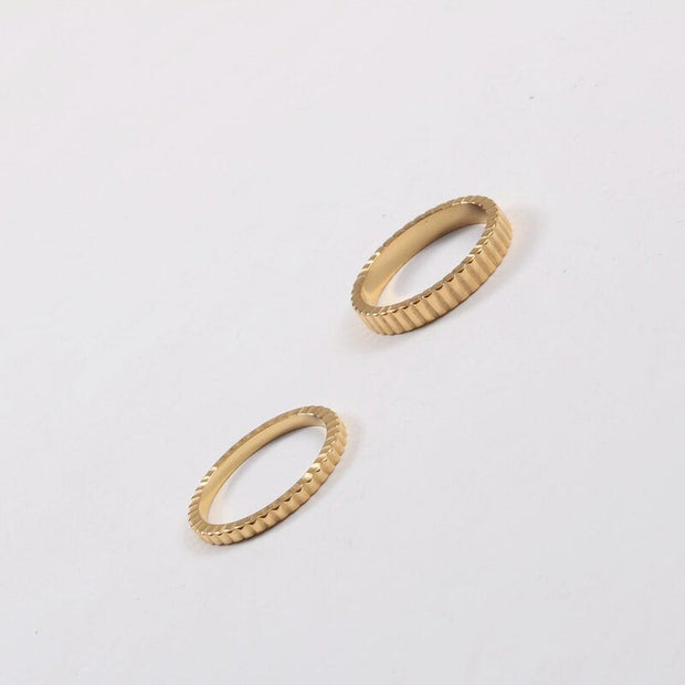 Ribbed Band Ring JA572