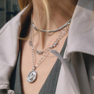 Zircon Pendant Necklace | Collarbone Chain | Stainless Steel