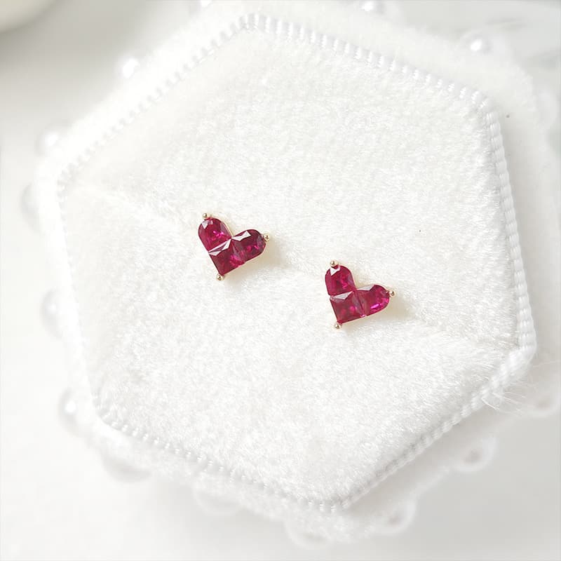 Heart Red Corundum Necklace GS628