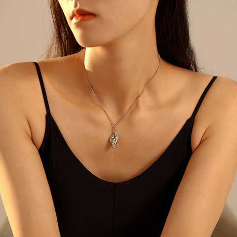 Gold Plated Conch Chain Necklace
