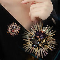 Fireworks Brooch | Gemstone Sparkle Pin | Evening Party