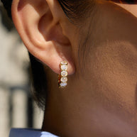 Zircon Drop Earrings | 18K Gold Plated | Stainless Steel