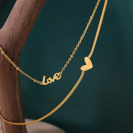 Love And Heart Two Layer Bracelet