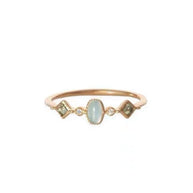 Dainty Sterling Silver Aquamarine Ring GS1239