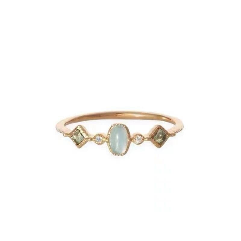Dainty Sterling Silver Aquamarine Ring GS1239