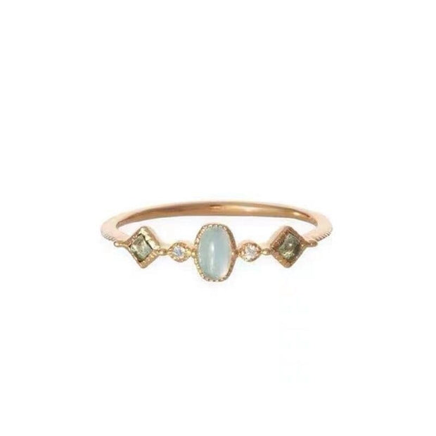 Dainty Sterling Silver Aquamarine Ring GS1239