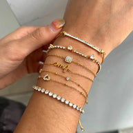 Sugar Cube Bracelet | Heart Charm | Stainless Steel Gift