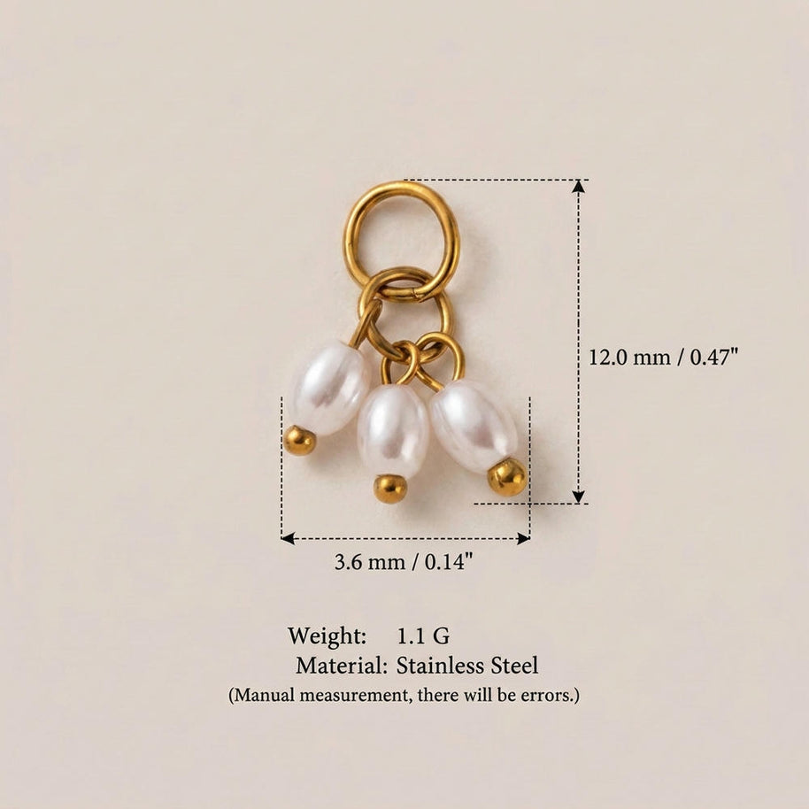 Vintage Gemstone Crystal Stainless Steel DIY Pendants Charm
