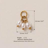 Vintage Gemstone Crystal Stainless Steel DIY Pendants Charm