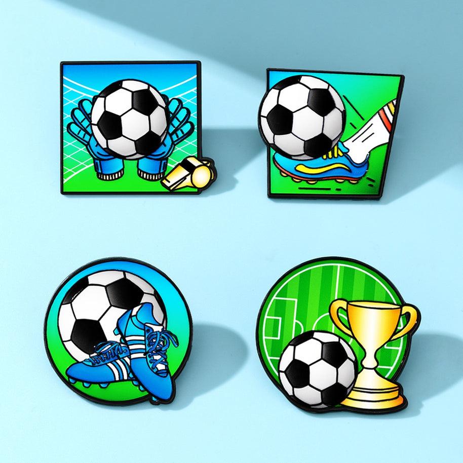 Football Pin Set | Anti-Loss Brooch | Zinc Alloy Fashion