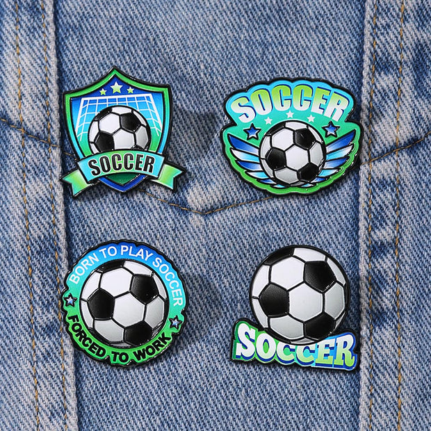 Soccer Enamel Pin | World Cup Badge | Backpack Accessory