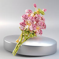 Pink Rose Brooch | Romantic Enamel Lapel Pin for Blazers