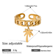 Open Link Ring Tree Charm