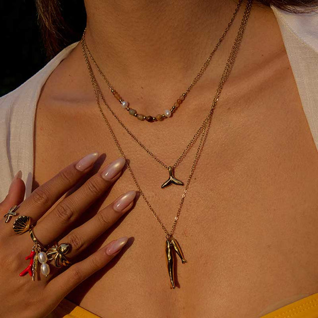 Two Fish Pendant Necklace