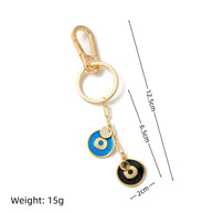 Heart Evil Eye Bag Charms Braided Rope Keychain Accessories