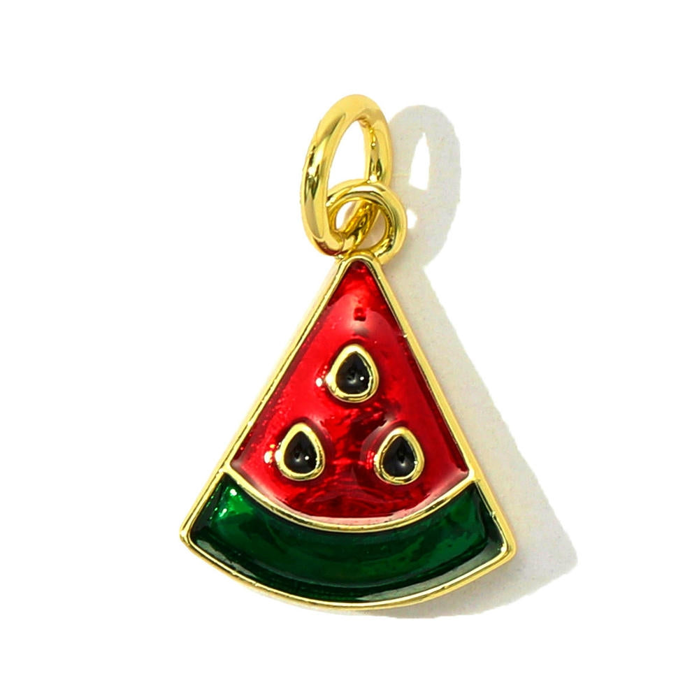 Cherry Grape Pendant | Zircon Inlay Enamel Fruit Drop Charm