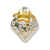 Sun Palm Tree Pendant | Two-tone Playful Strawberry Charm