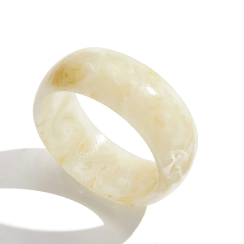 Maillard Resin Bangle | Fashion Asymmetrical Wide Cuff
