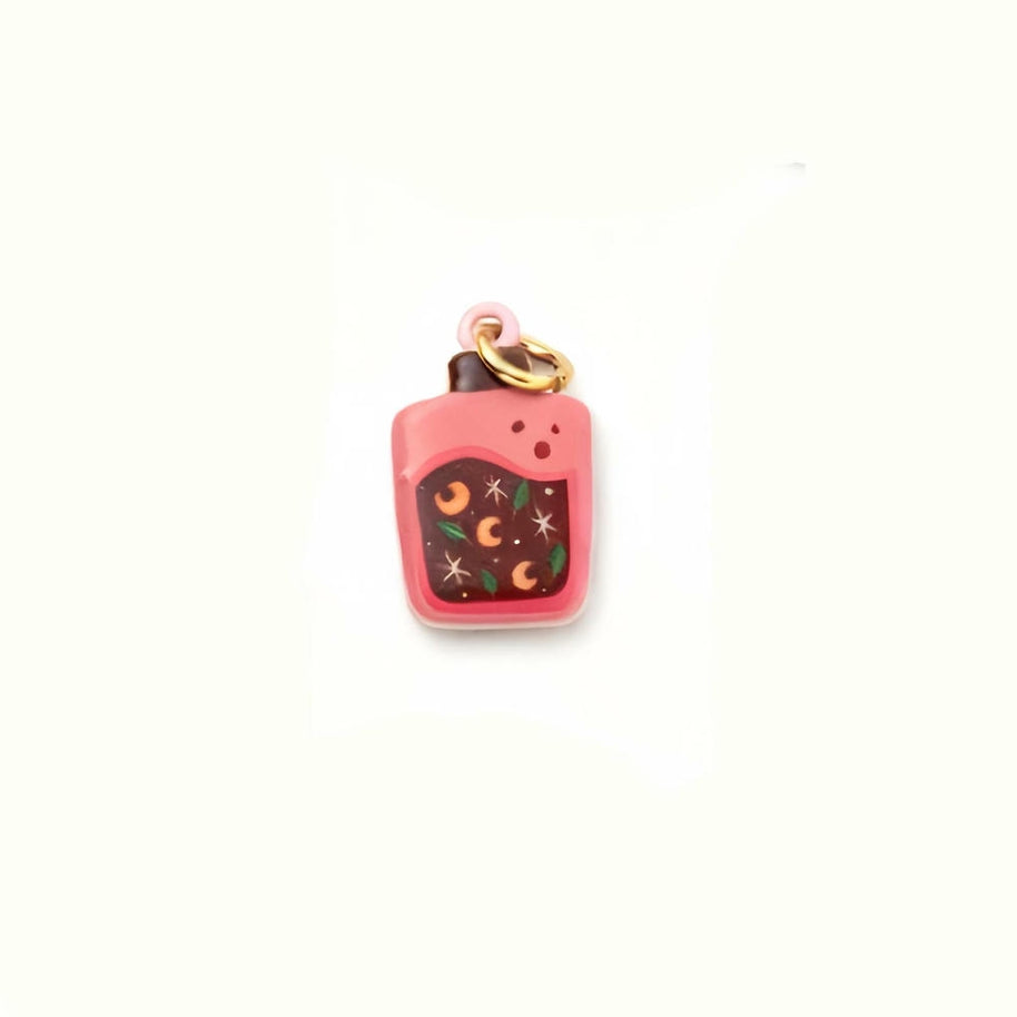 Colorful Pumpkin Bird Enamel Pendant 18K Gold Plated Women