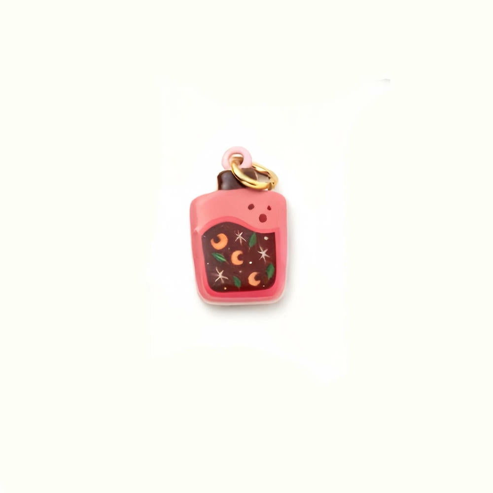Colorful Pumpkin Bird Enamel Pendant 18K Gold Plated Women