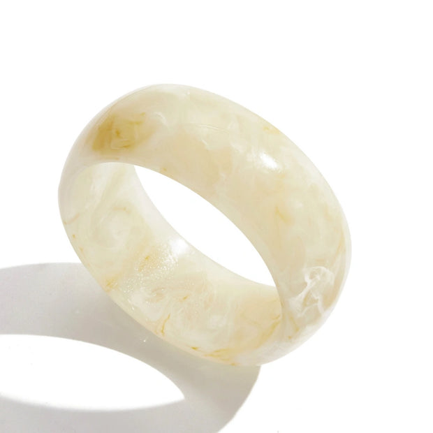 Maillard Resin Bangle | Fashion Asymmetrical Wide Cuff