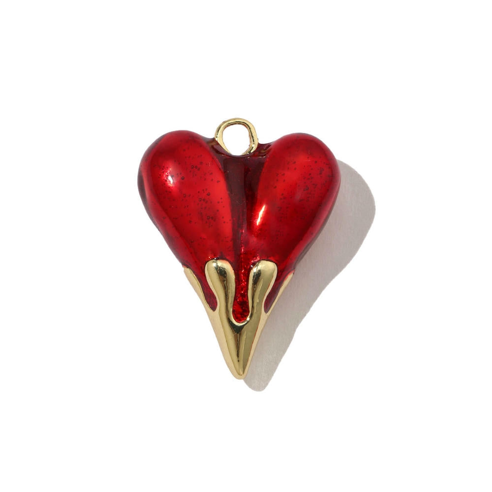 3D Heart Pendant | Enamel Zircon Love Charm Holiday Gifts