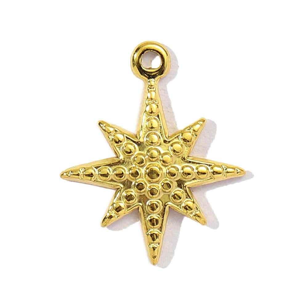 Sea Star Cross Pendant | French Sun Moon Love Steel Charm