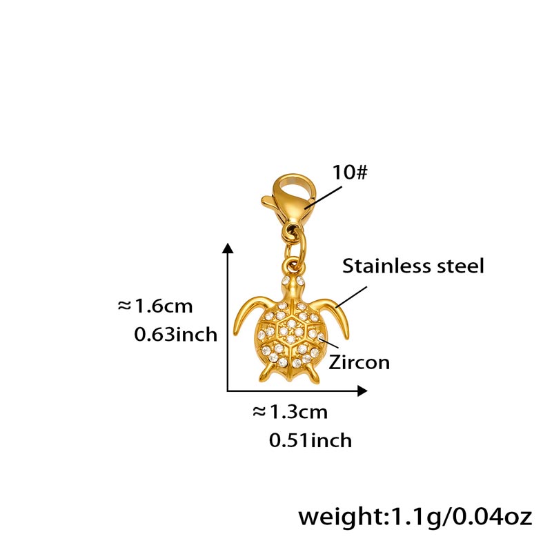 Stainless Steel Sea Turtle Charm
