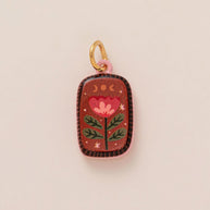 Colorful Pumpkin Bird Enamel Pendant 18K Gold Plated Women