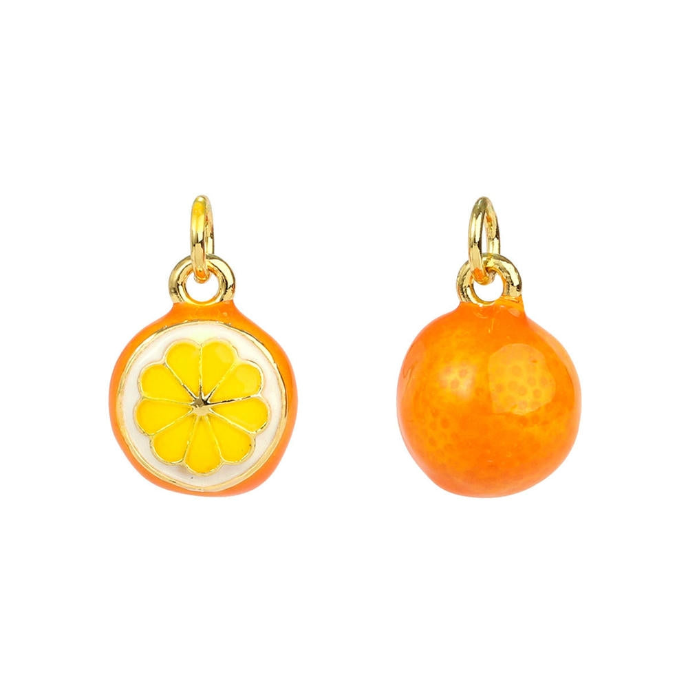 3D Apple Coffee Pendant | Enamel Fruit Kebab Charm