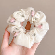 Romantic White Small Flower Hair Tie JLL128