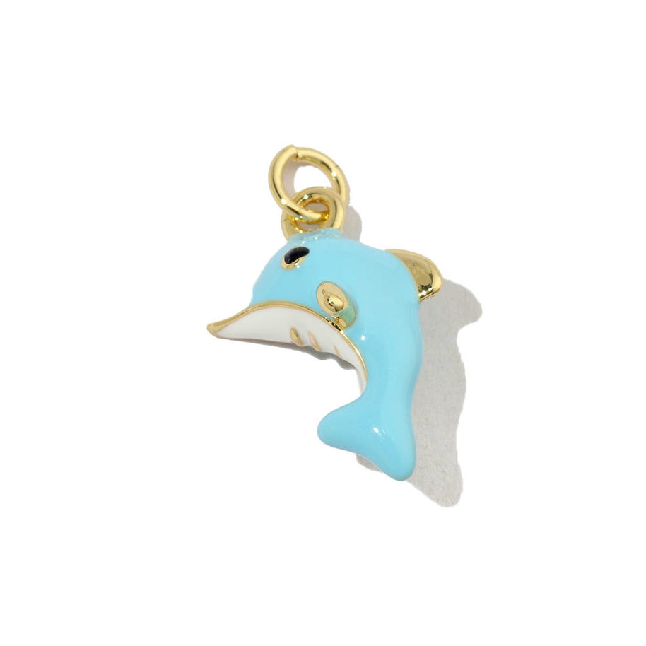 Giraffe Dolphin Pendant | Enamel Animal Drop Charm