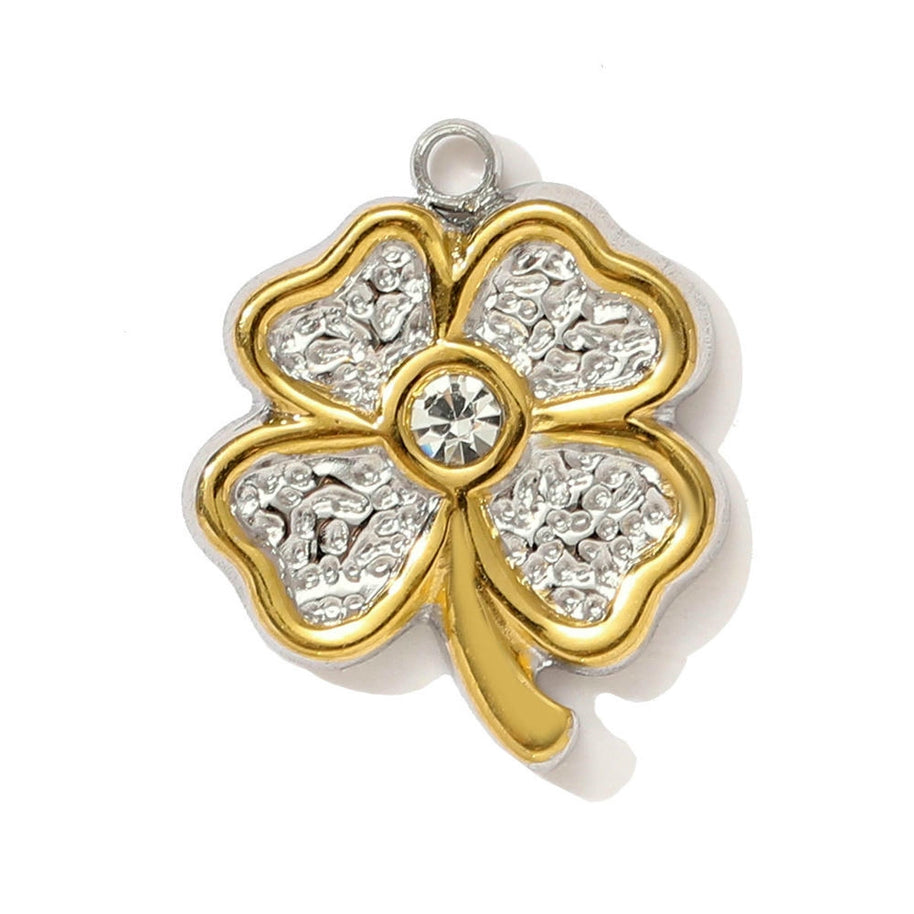 Sun Palm Tree Pendant | Two-tone Playful Strawberry Charm