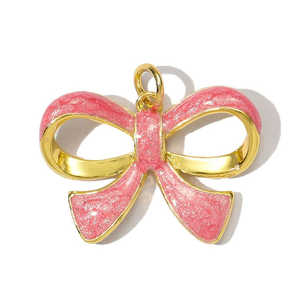 Bow Flower Pendant | French Vintage Zircon Necklace Charm