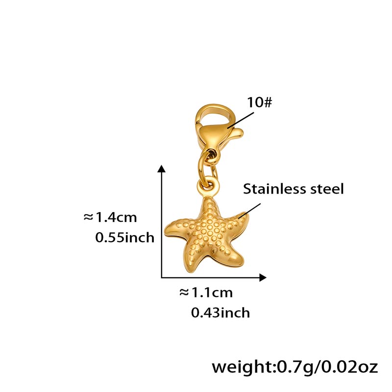 Stainless Steel Starfish Charm